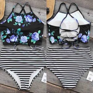Cupshe Bloom in the Sun High-Waisted Bikini